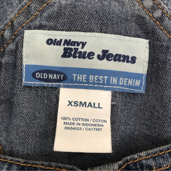Y2K Old Navy Denim Overalls | 2003 Low Cut Low Rise Cargo Overalls - Picture 10 of 16